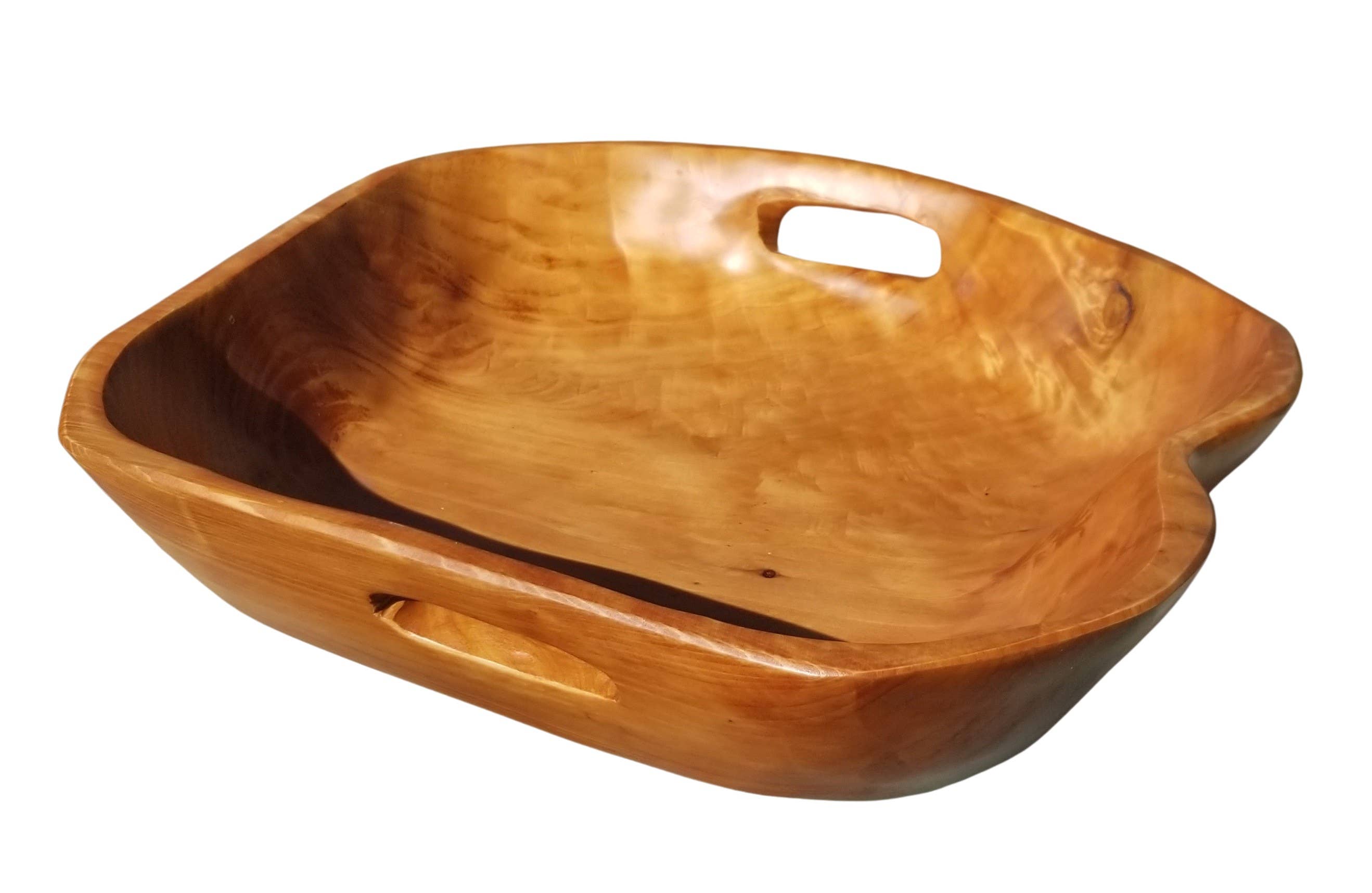 Enrico - Vente Plateaux de service - Plateau de service en bois sculpté à la main avec poignées 15–18"3