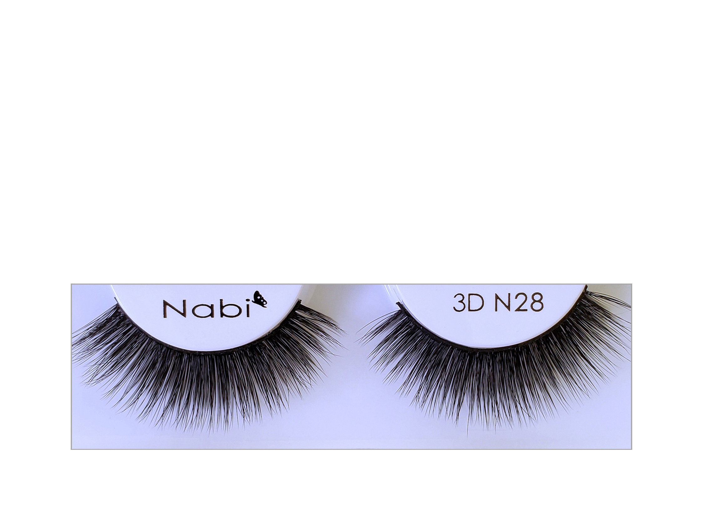 Nabi Cosmetic – wholesale Lösögonfransar – 3D N28 - Nabi 3D Faux Mink Ögonfransar 12ST/PAKET1