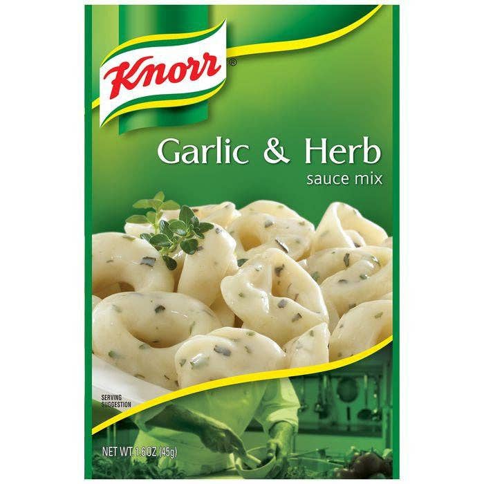 KeHE Distributors, LLC - Vente Tapenades - Mélange pour Sauce à l'Ail et aux Herbes Knorr 1,6 oz Sachet0