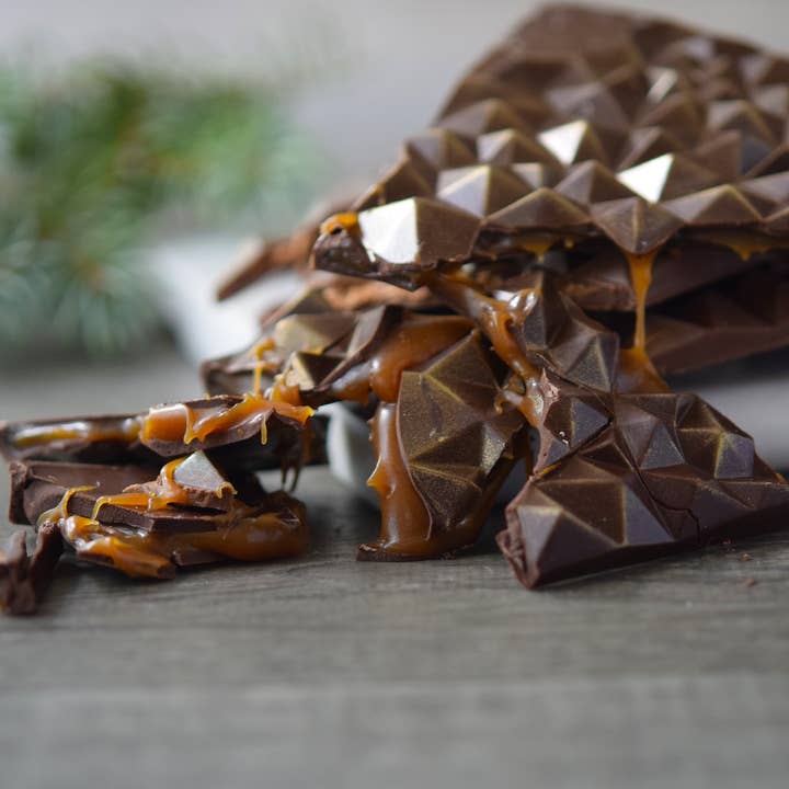 The Stack - Trio of Filled Chocolate Bars for wholesale by Decadence Chocolates Inc