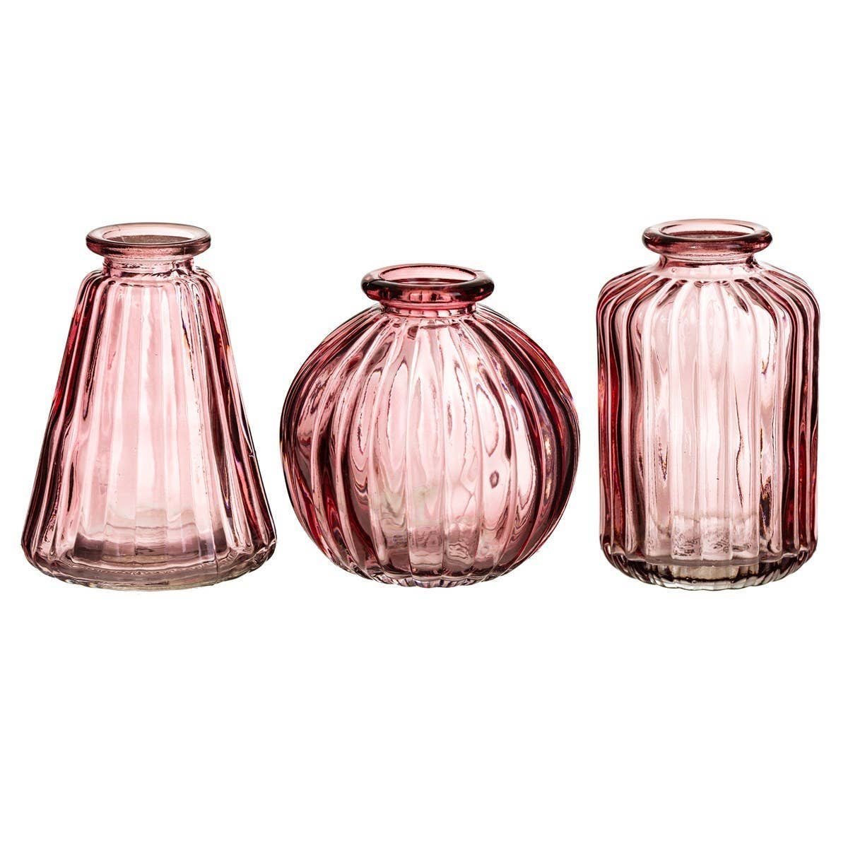 Sass & Belle Europe - Wholesale Vase - Pink Glass Bud Vases - Set Of 30