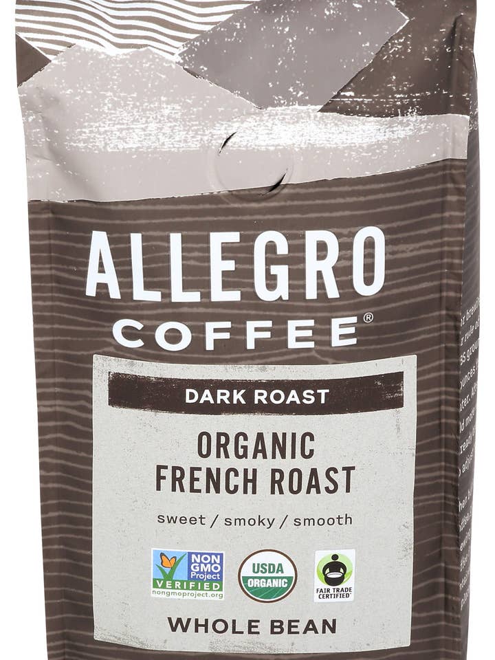 Organic French Roast Coffee - Whole Bean for wholesale by Allegro Coffee