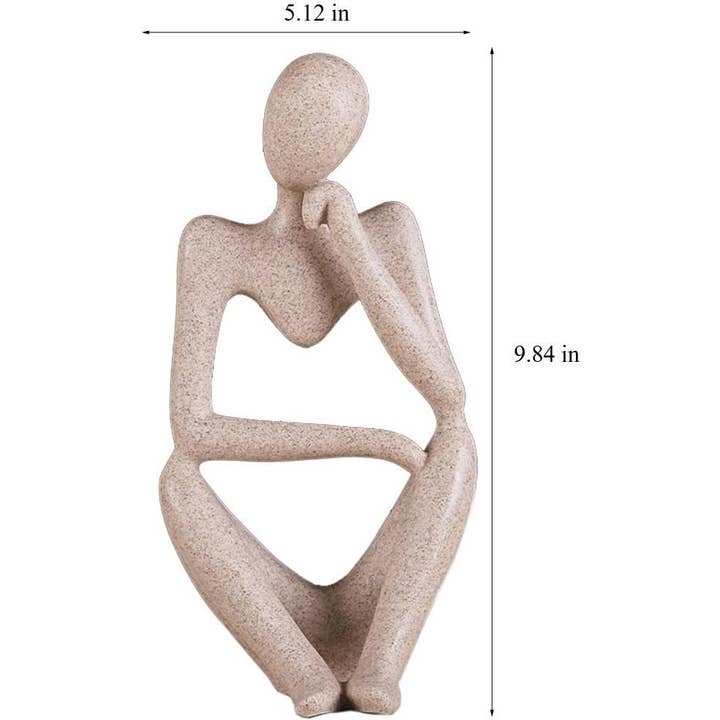 OMA - Eclectic Home - Wholesale Sculpture - Thinker Thinking Man Statue Modern Abstract Home Decor - 10"