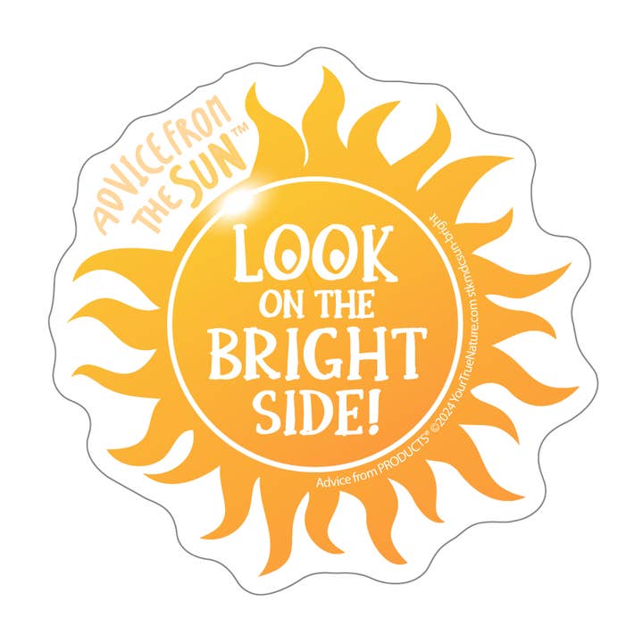 Conseil du Soleil - Mini Autocollant Découpé pour la vente par Advice for Life by Your True Nature