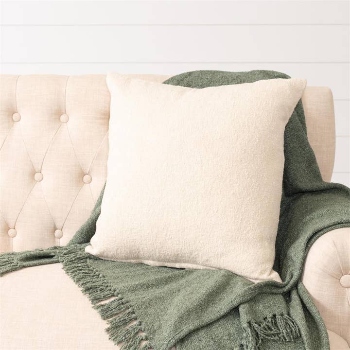 Almohada - Boucle, Crema (Pk/02) para venta al por mayor de Audrey's Home & Gift