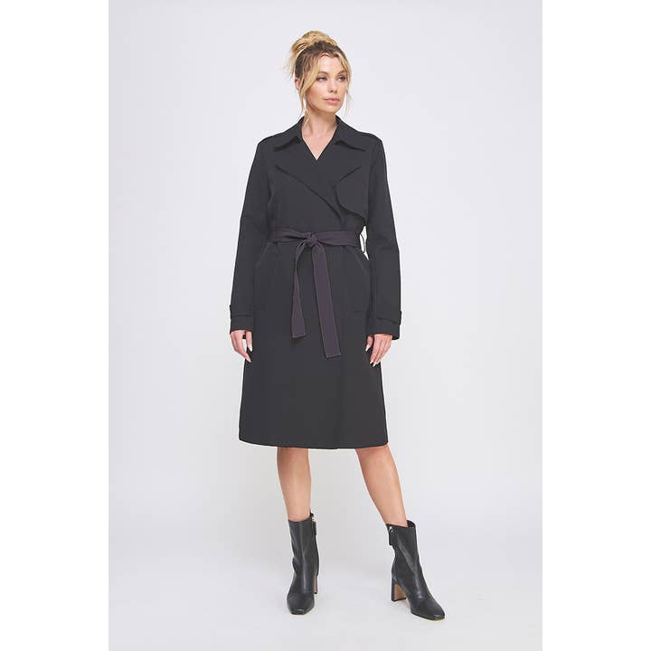 Trench-coat long à devant ouvert pour la vente par Allie Rose