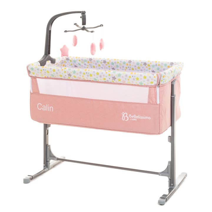BEBELISSIMO - Lettino co-sleeping - culla per neonati - lettino per bambini - Abbraccio con giostrina musicale - dalla nascita - rosa per la vendita all'ingrosso da parte di Bebelissimo J'aime