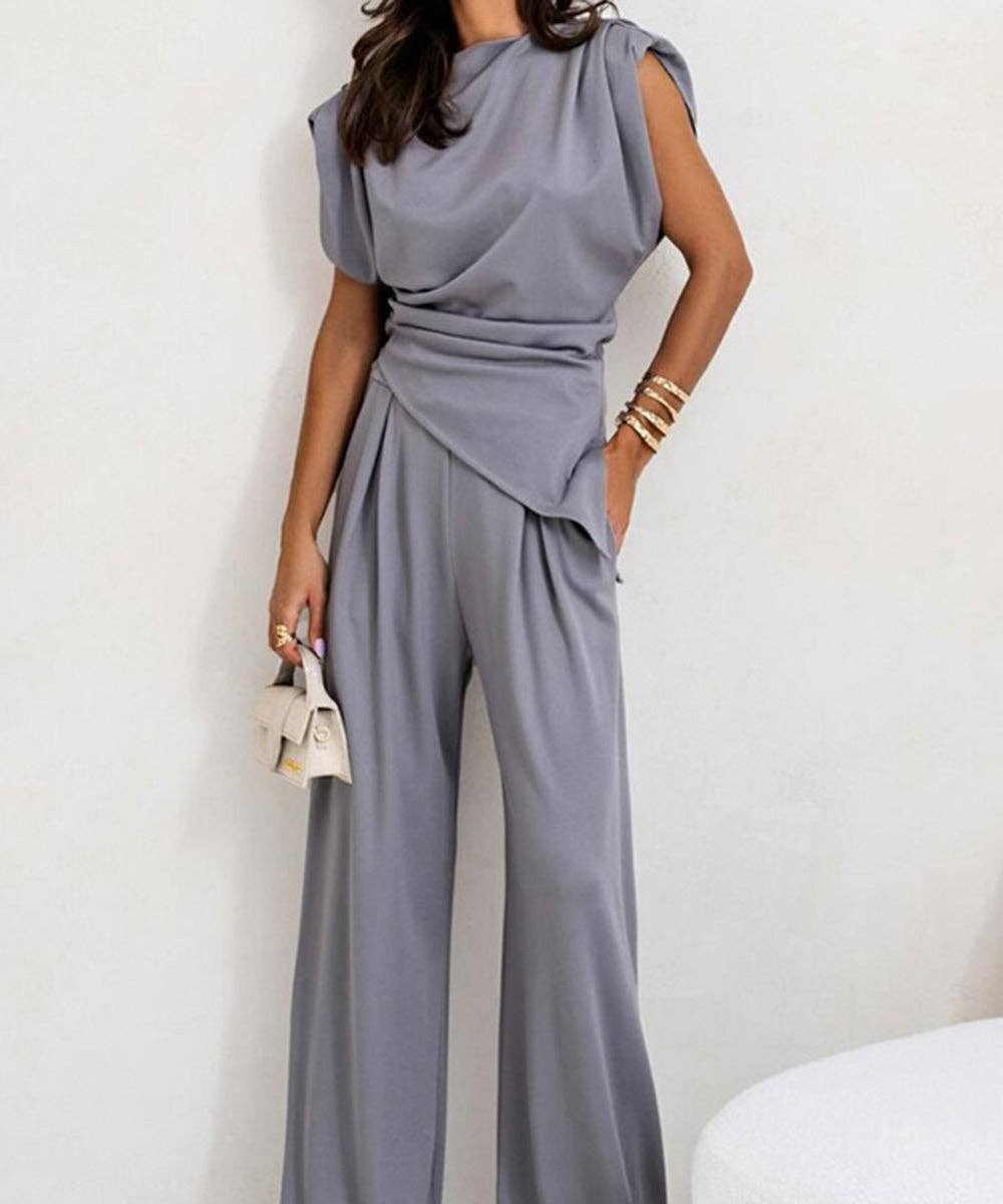 Aria Romance – wholesale Kostymset – Dam – Asymmetrisk krage blazer-set3