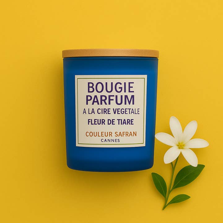 Couleur Safran Parfums - Wholesale Jar/Filled Candle - 100% Vegetable & Handmade Tiare Flower Perfume Candle2