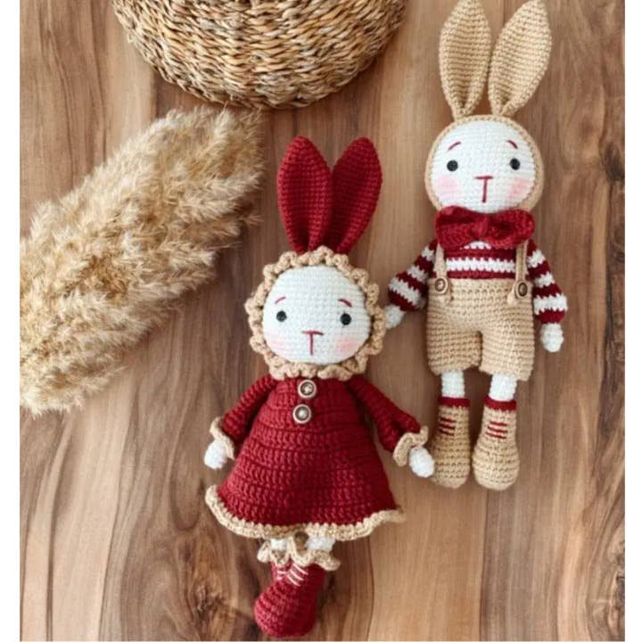 Muñecos de Conejitos de Ganchillo Hechos a Mano – Decoración Orgánica para la Habitación Infantil para venta al por mayor de Omnis Pura