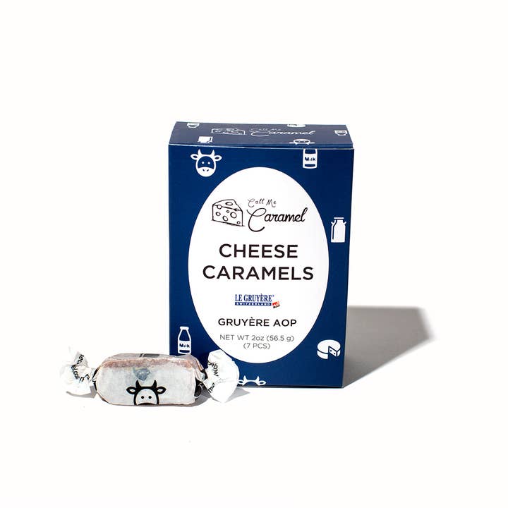 Call Me Caramel, Inc - Wholesale Caramel - Gruyère AOP Cheese Caramel 2oz Box