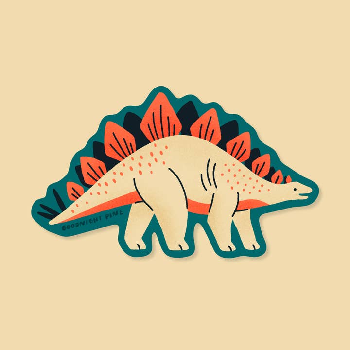 Stegosaurus Sticker for wholesale by Goodnight Pine