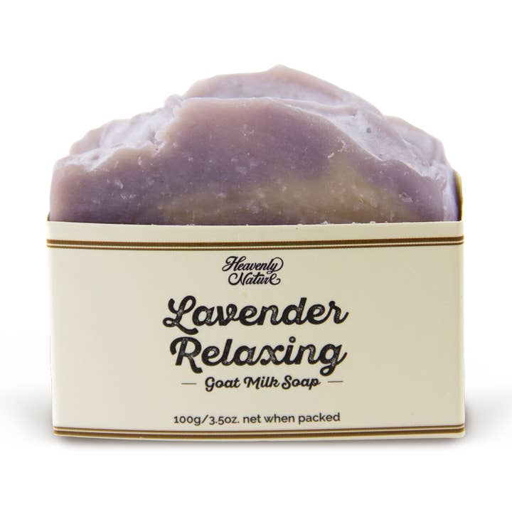 Sabonete relaxante de leite de cabra lavanda por atacado de Heavenly Nature