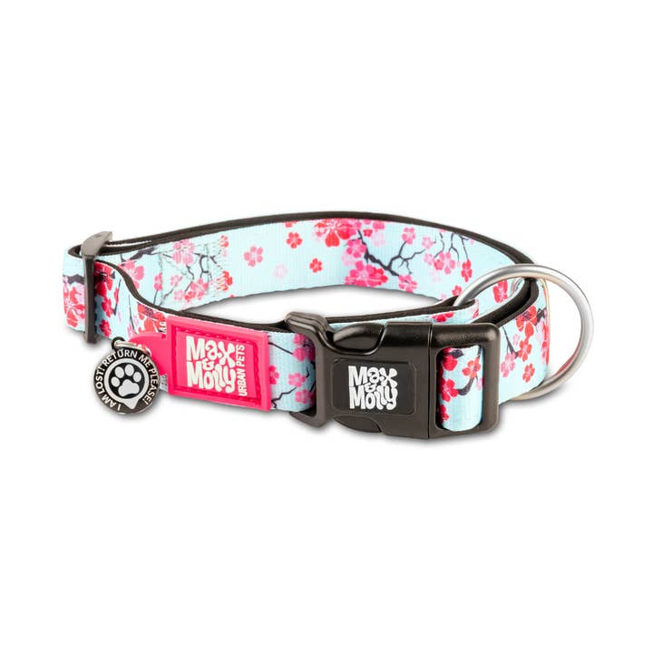 GOTCHA! Smart ID Dog Collar - Cherry Bloom for wholesale by Max & Molly