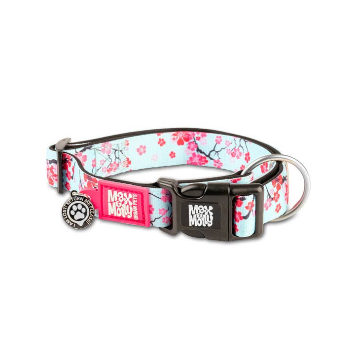 Max & Molly - Wholesale Pet Collar - Dog - GOTCHA! Smart ID Dog Collar - Cherry Bloom