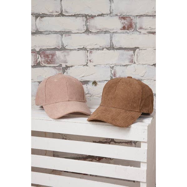 JOSSLYN by wall to wall - Wholesale Baseball Cap - Women's - PLAIN CORDUROY BASEBALL CAP | 40CP01611