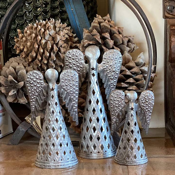 Haiti Fair Trade~ It's Cactus - Wholesale Christmas Decoration - Angel Table Top Decor, Handmade in Haiti, Recycled Metal Art1