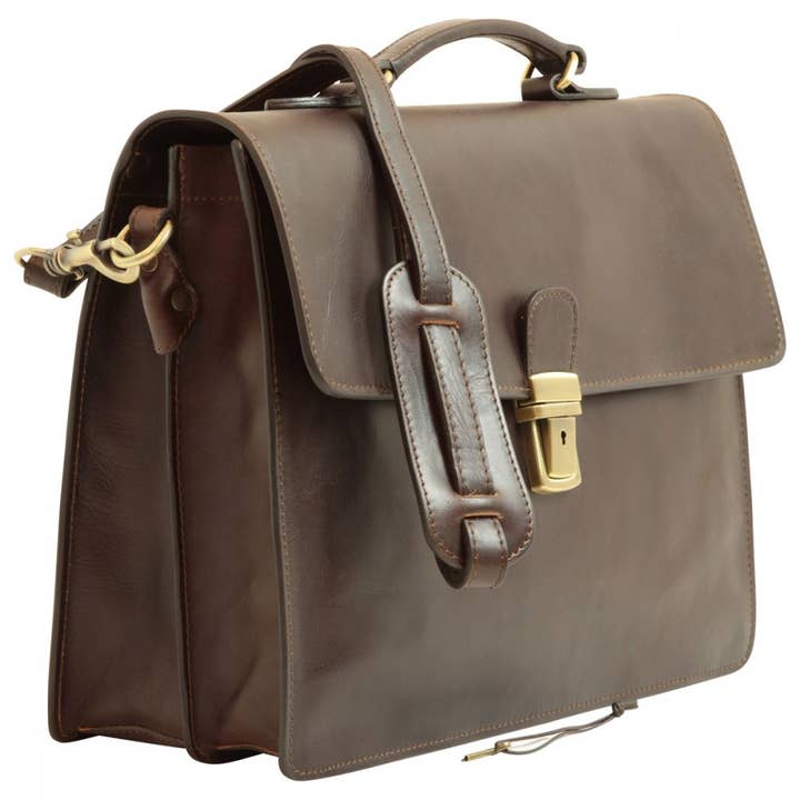 Old Angler Firenze - Wholesale Briefcase - Unisex - Leather Laptop Briefcase14