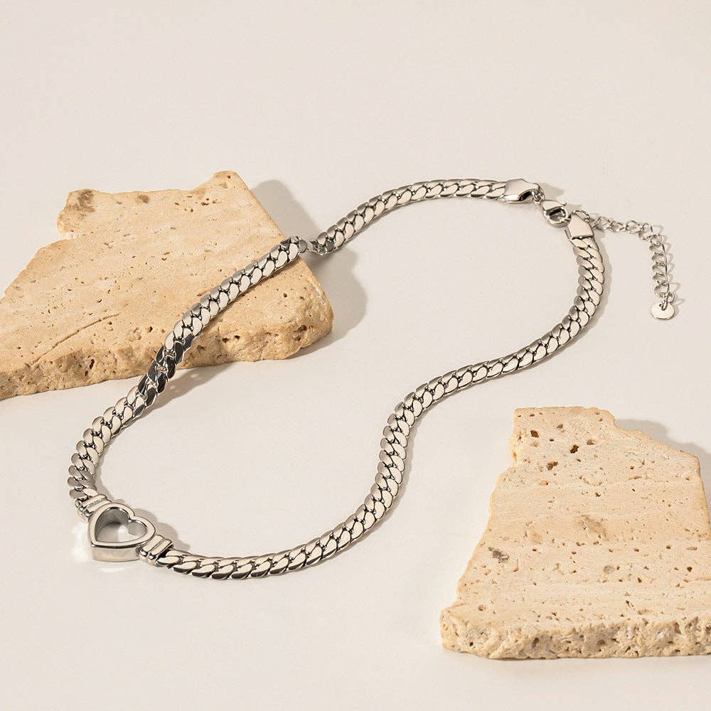 Dipped Shop - Wholesale Pendant/Charm Necklace - Hellow Out Heart Shade Pendant Necklace DPJN085910