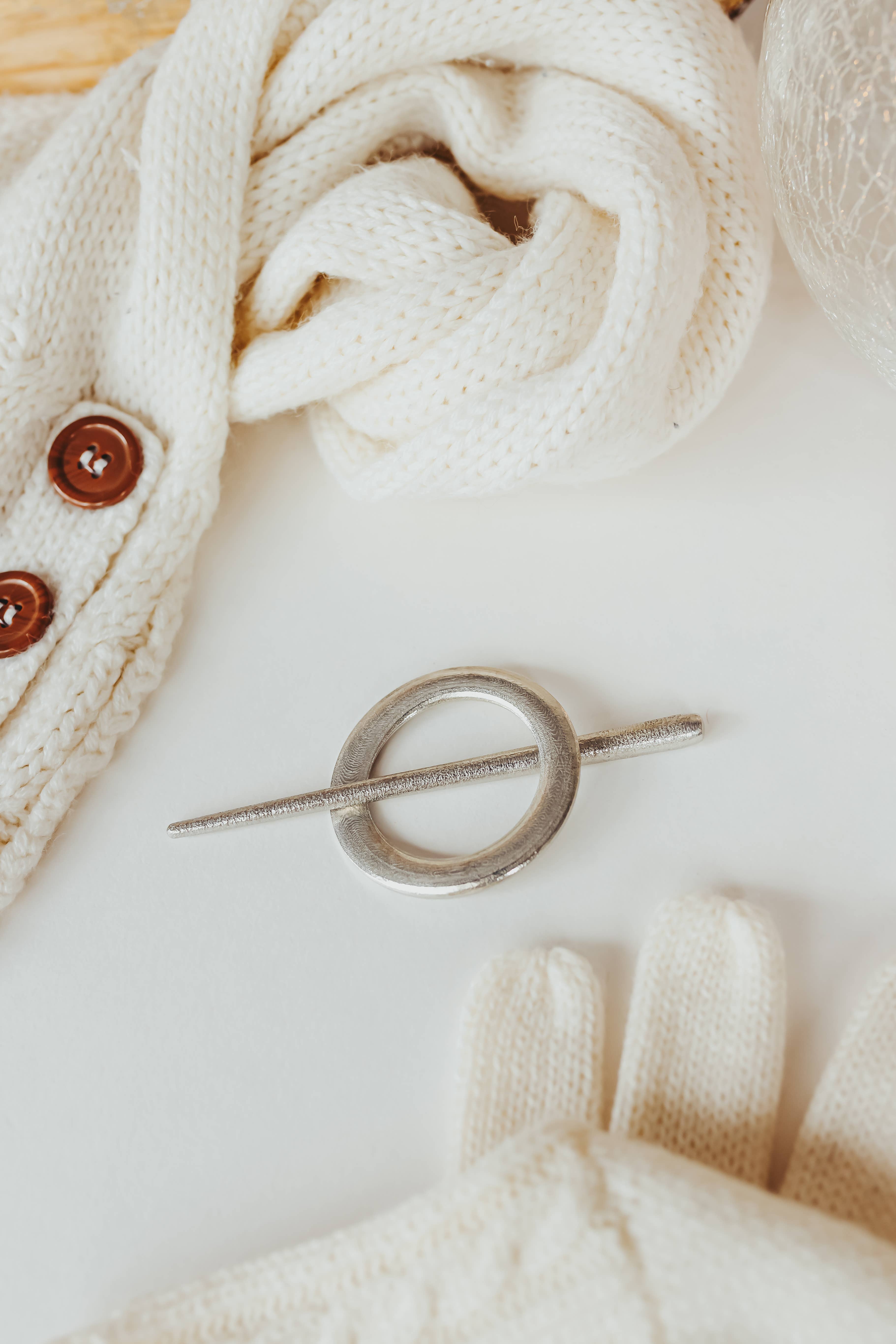 House of Morgan Pewter - Wholesale Scarf Clip - Women's - Scarf Ring and Pin - Scarf Jewelry for Wool Scarves3