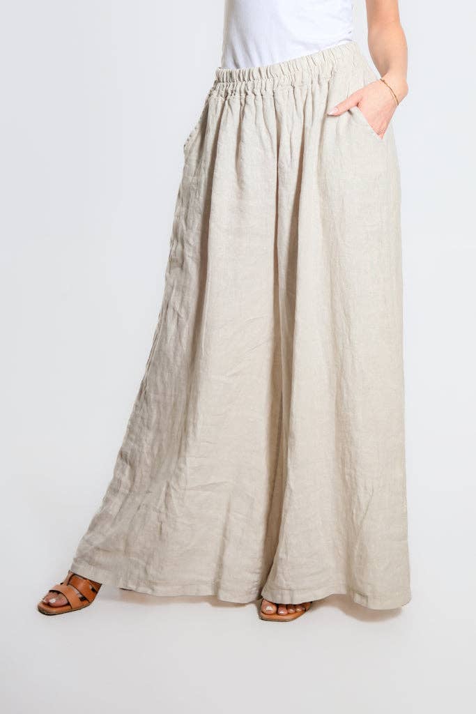 TINA Stephens Italy/Tees By Tina - Vente Pantalon – femme - Pantalon large en lin Angelena (PL187)13