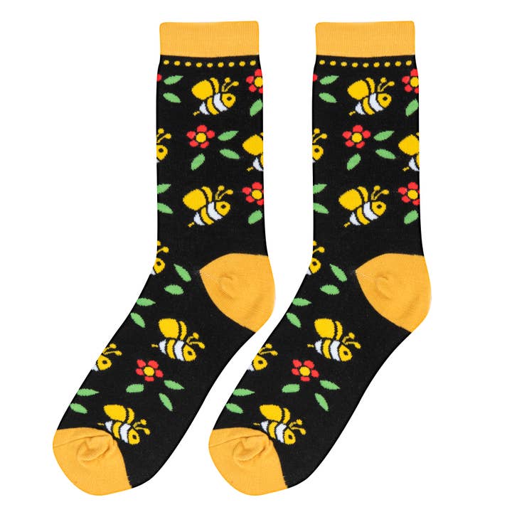 Crazy Socks - Wholesale Socks - Women's - Crazy Socks - Womens Crew - Bumble Bees