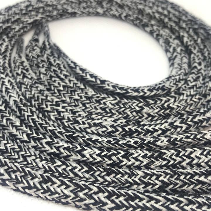 The Shoelace Factory - Wholesale Shoelaces - Unisex - Black and White Tweed Hybrid Shoelaces1