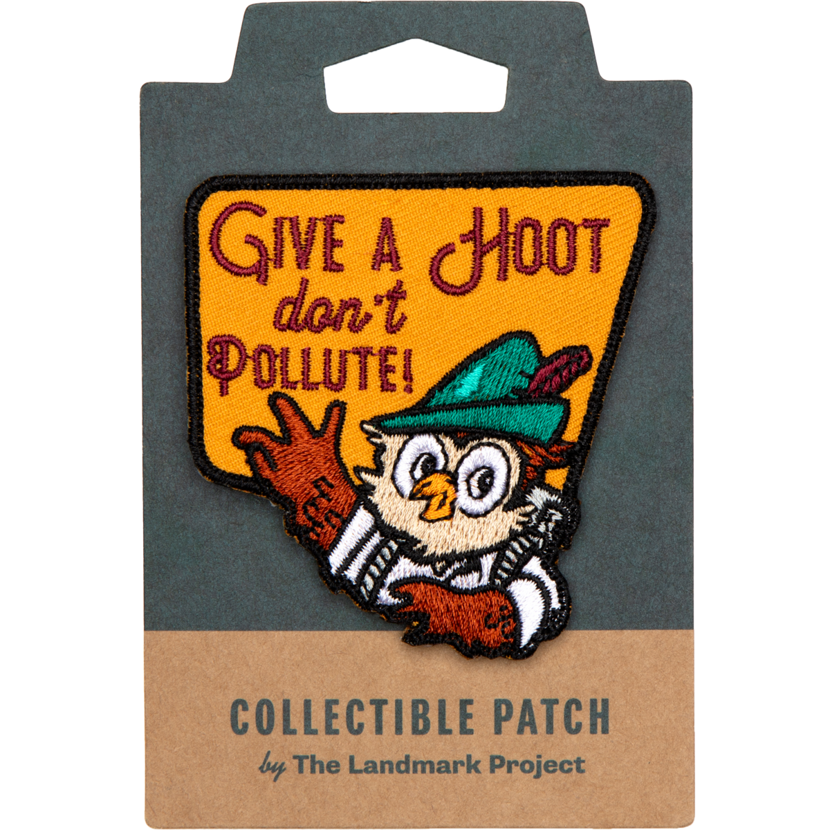 The Landmark Project - Wholesale Patch - Give a Hoot Embroidered Patch1