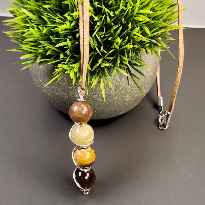 Abstrakter, von Hand gewickelter Anhänger für Männer für den Großhandel von Toizan Jewelry