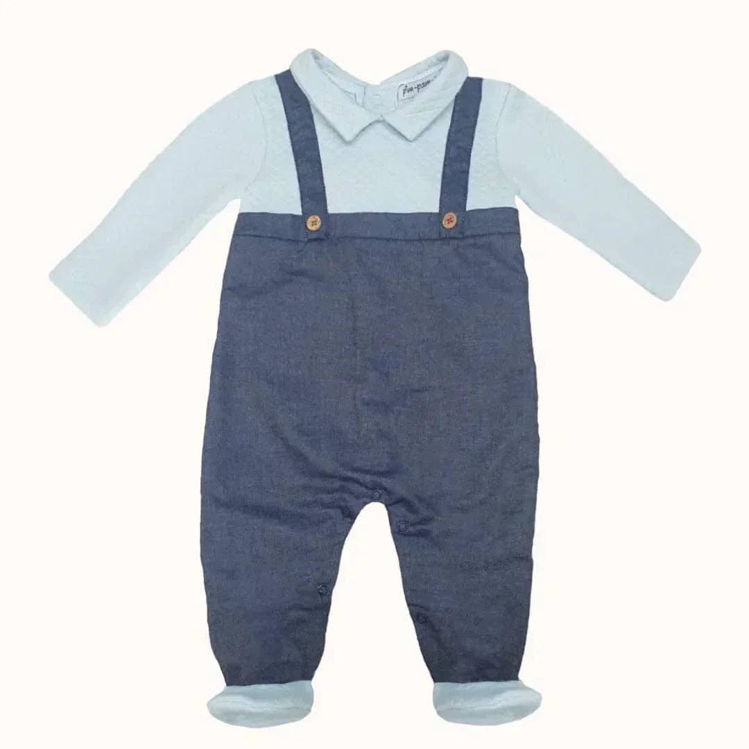 Pim-Pam-Pum – Großhandel Bekleidungsset – Baby – Erstes Mini-Denim-Outfit Blau3