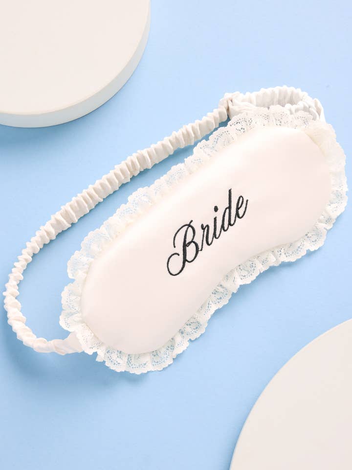 Bride Eye Mask | bridal gift, bachelorette, wedding for wholesale by xo, Fetti