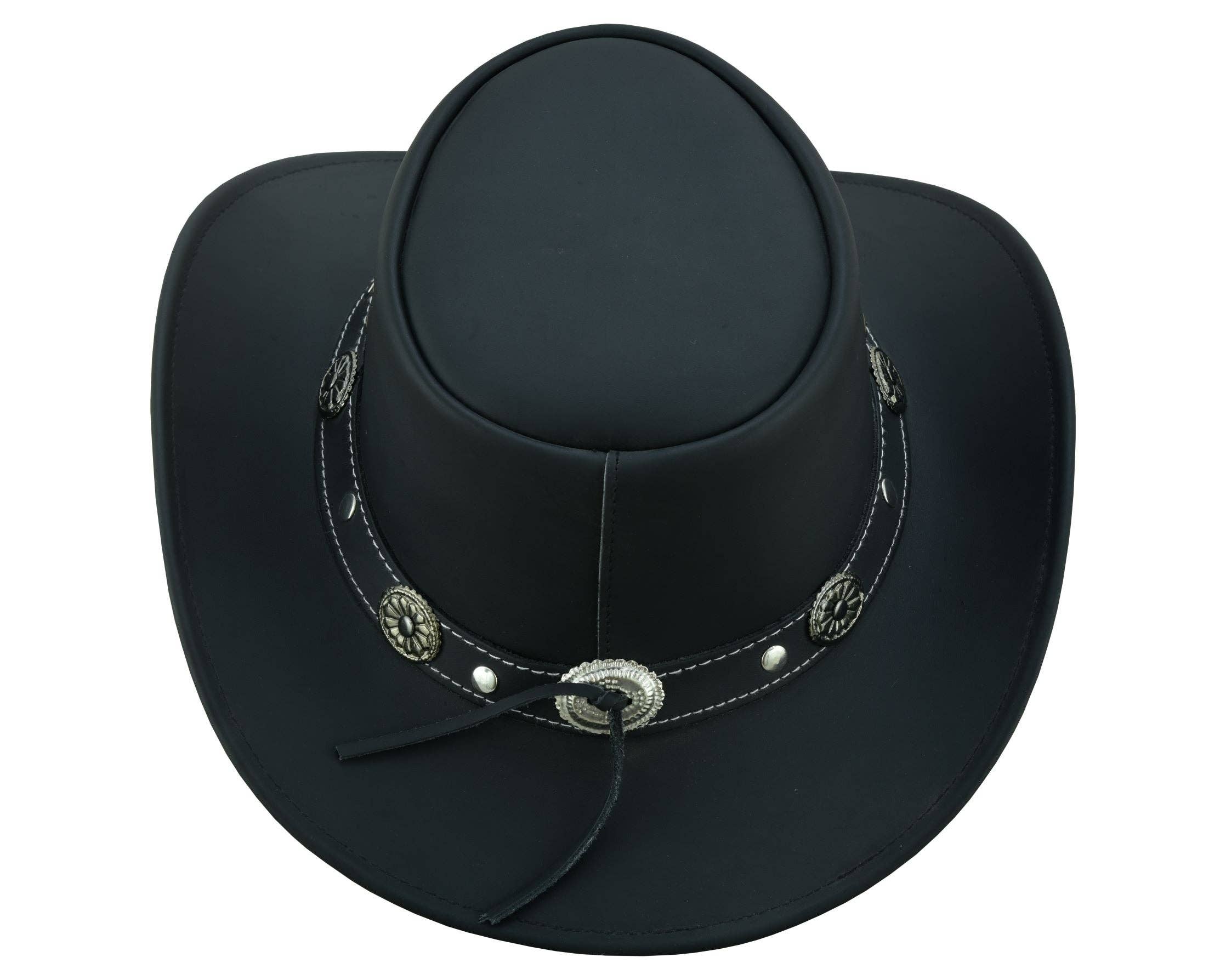 Lesa collection inc - Wholesale Cowboy Hat - Unisex - Capri Leather Hat Water Resistant Leather Cowboy  Western Ha4
