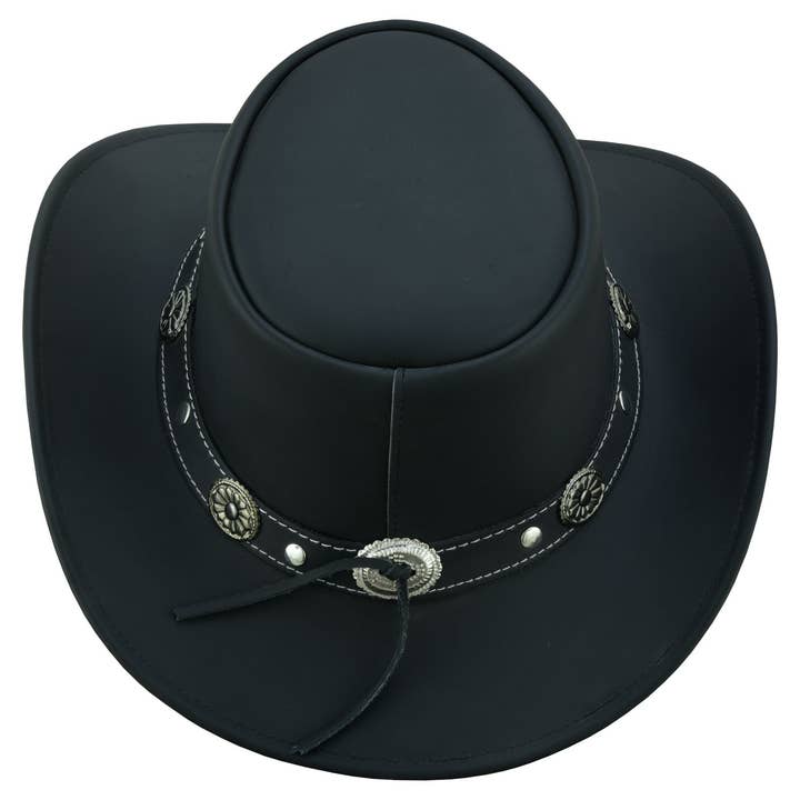 Lesa collection inc - Wholesale Cowboy Hat - Unisex - Capri Leather Hat Water Resistant Leather Cowboy Western Ha4