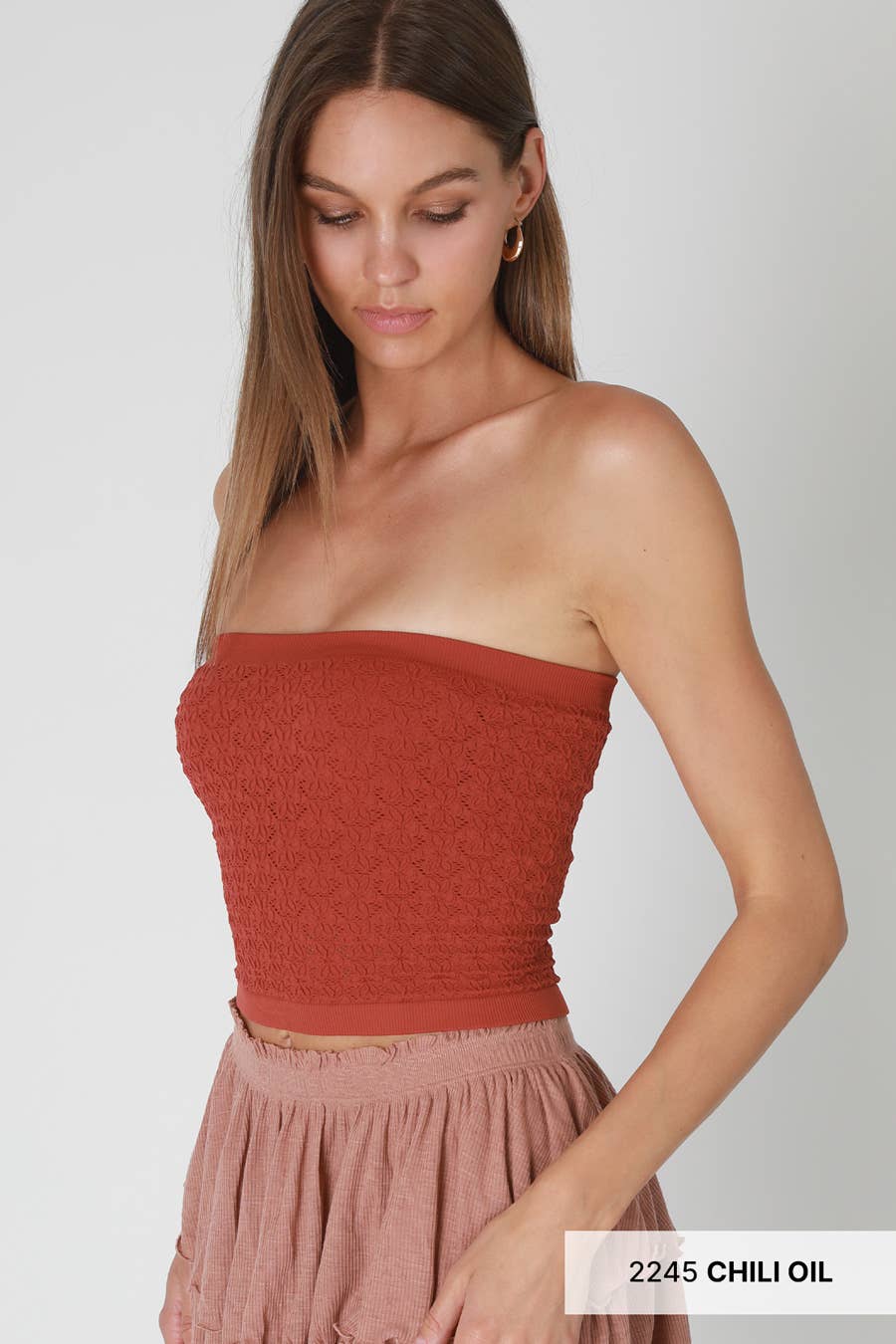 NIKIBIKI - Venta al por mayor Bustier - Mujer - NS8376 - Top de Tubo de Encaje Floral14