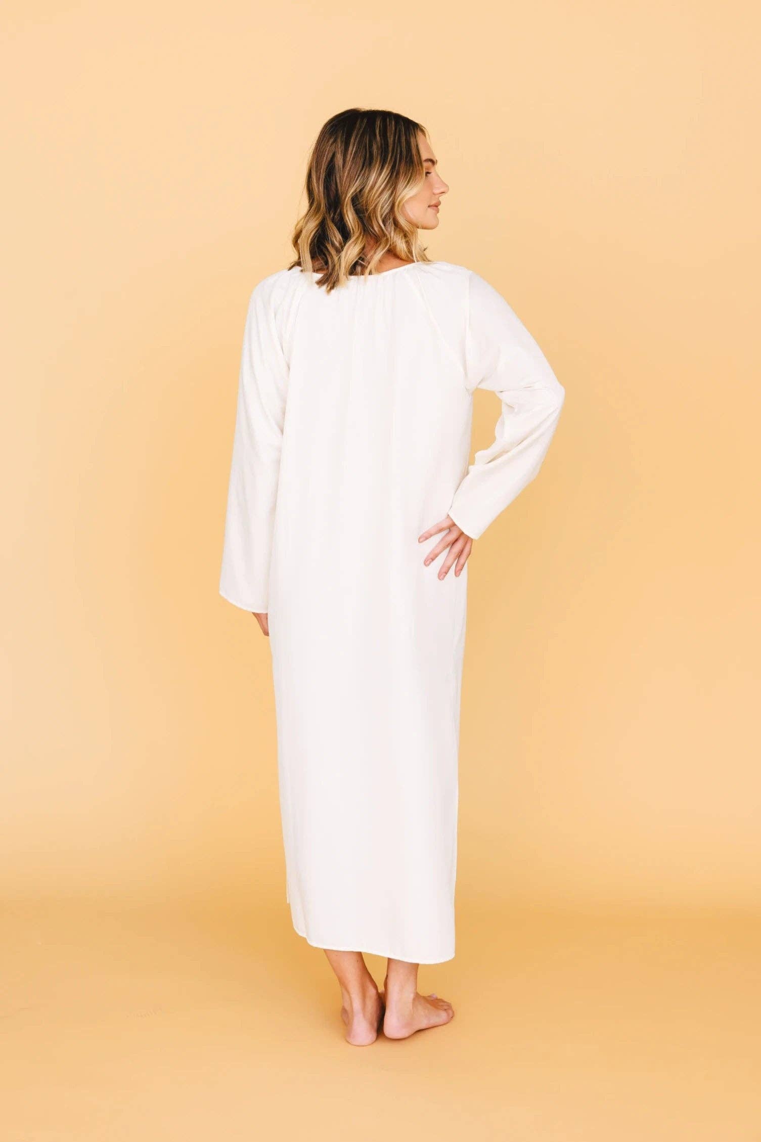 Tied Sunwear | UPF50+ Clothing - Wholesale Dress - Women's - Naomi Front-Tie Dress in Cream4