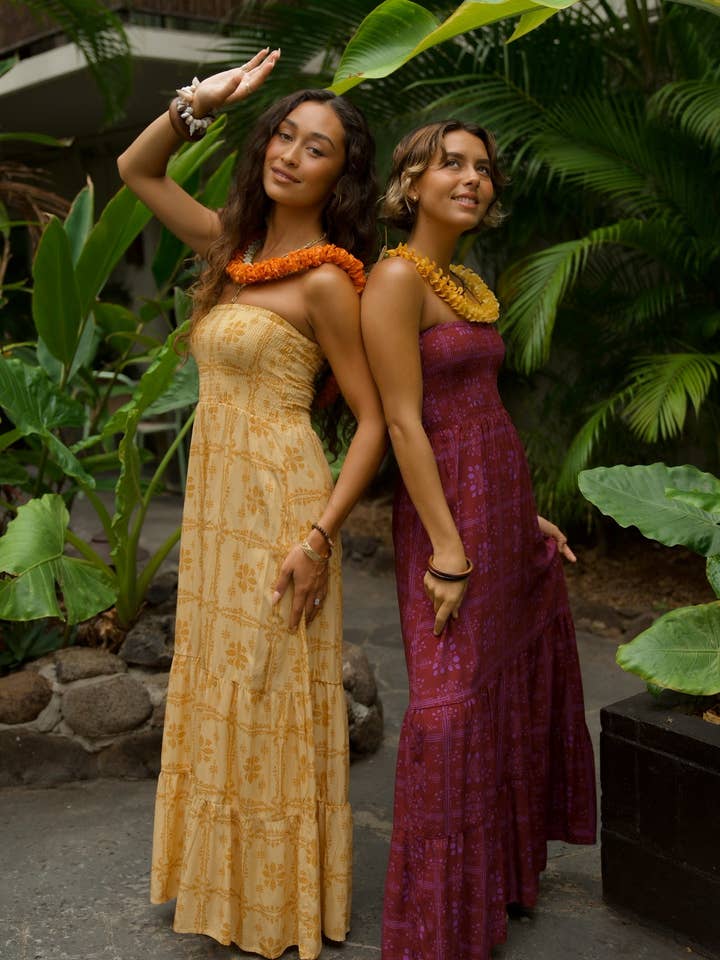 EHA Culture - Wholesale Dress - Women's - Mango Sunset Maile Dress5