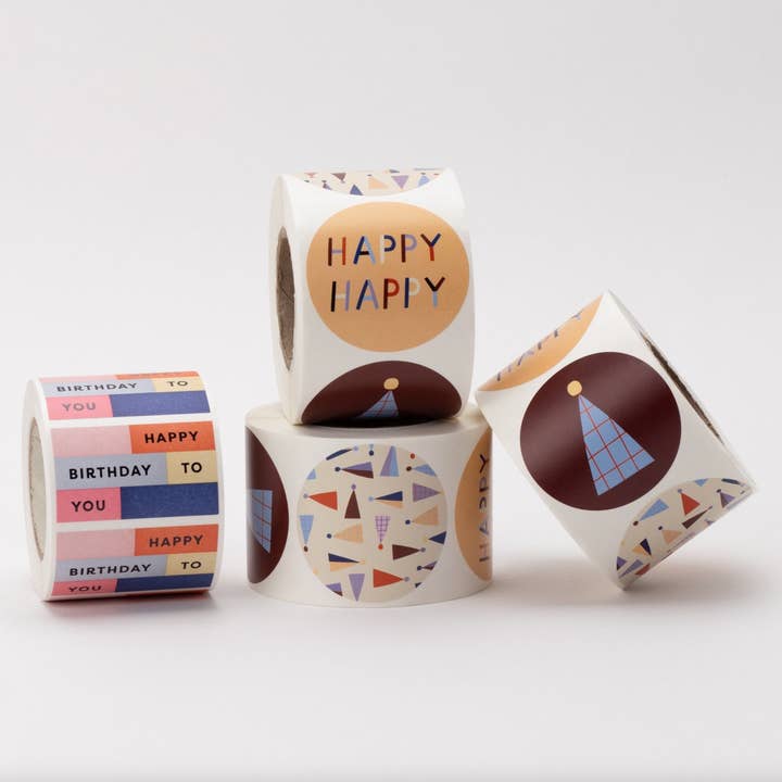 Happy Birthday stickers (490 stickers) voor wholesale door liebevoll verpackt