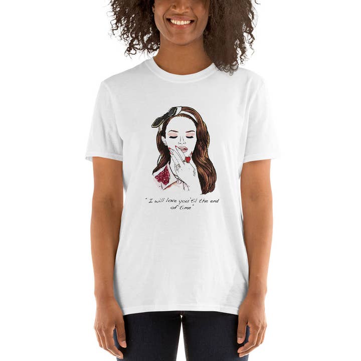 El loco del Pelo Rizo - Venta al por mayor Camiseta serigrafiada - Unisex - Camiseta Lana del Rey