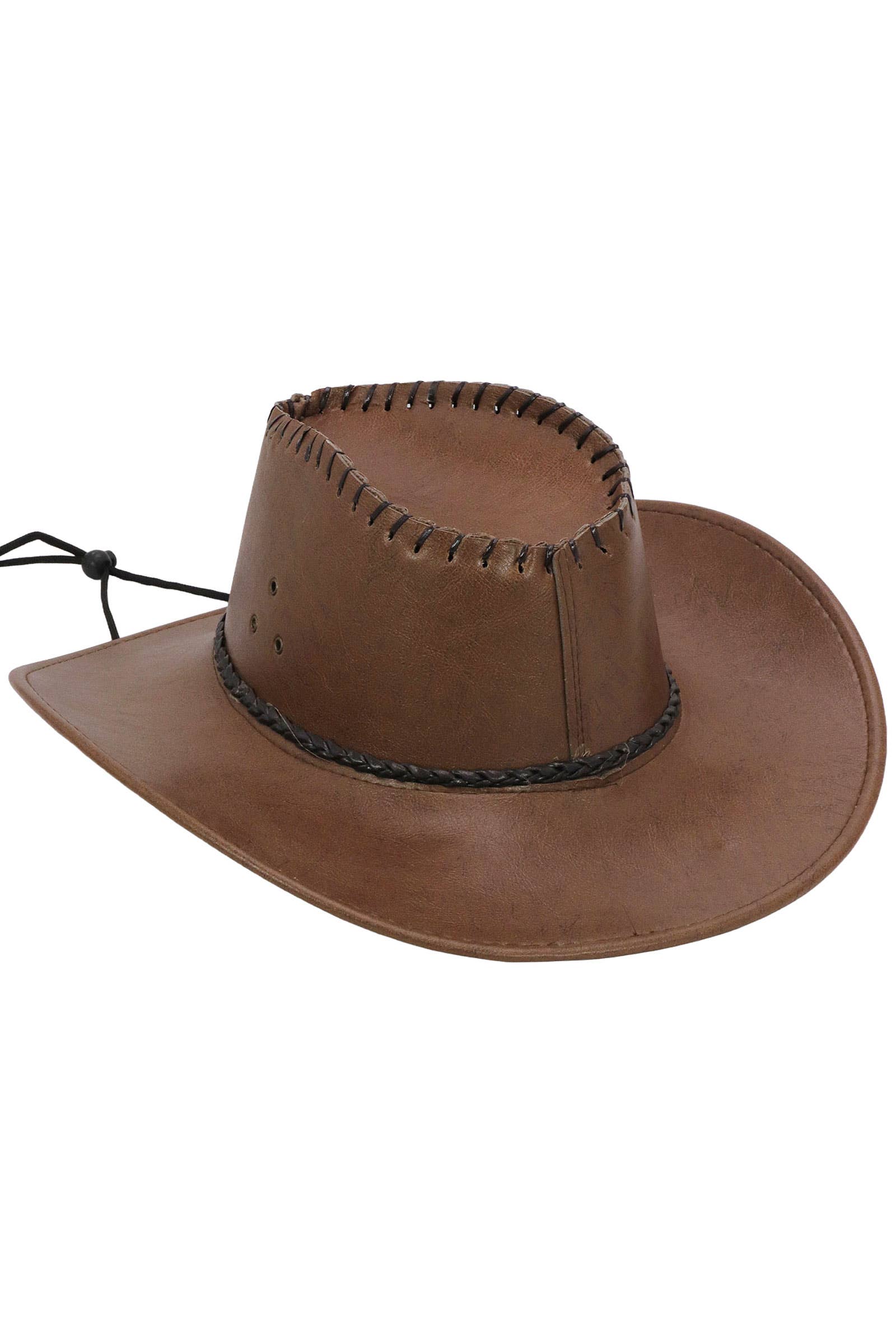 Cap Zone - Wholesale Cowboy Hat - Unisex - Braided Vegan Leather Cowboy Hat2