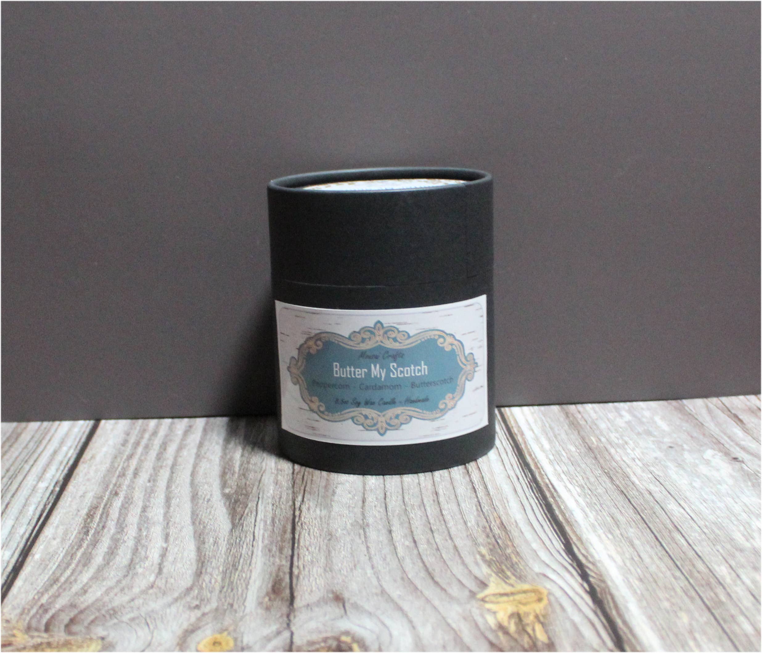 Mousai Crafts - Wholesale Jar/Filled Candle - Butter My Scotch 8.5oz Soy Wax Candle7