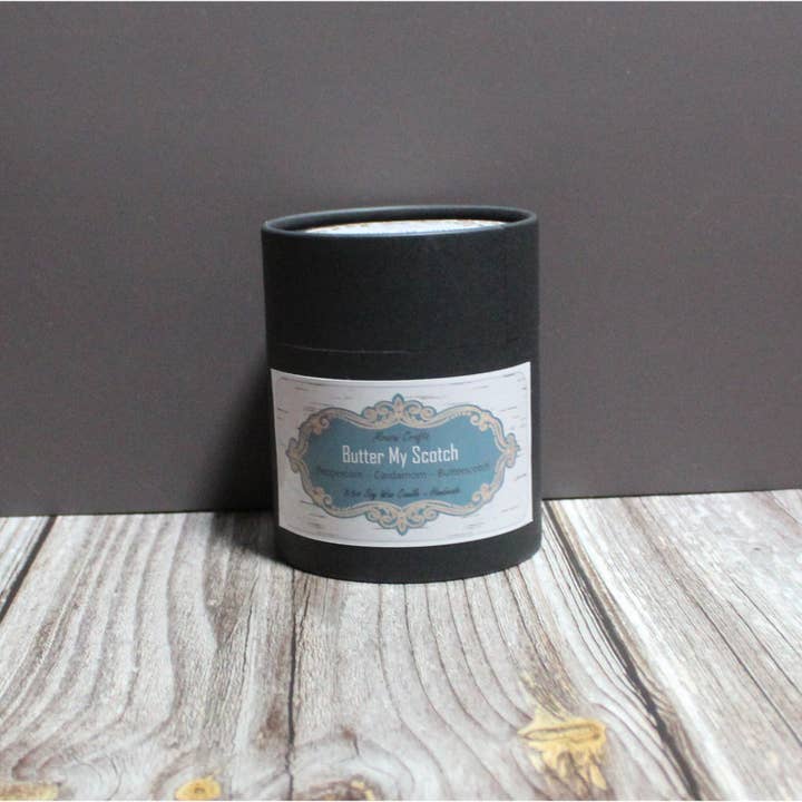 Mousai Crafts - Wholesale Jar/Filled Candle - Butter My Scotch 8.5oz Soy Wax Candle7