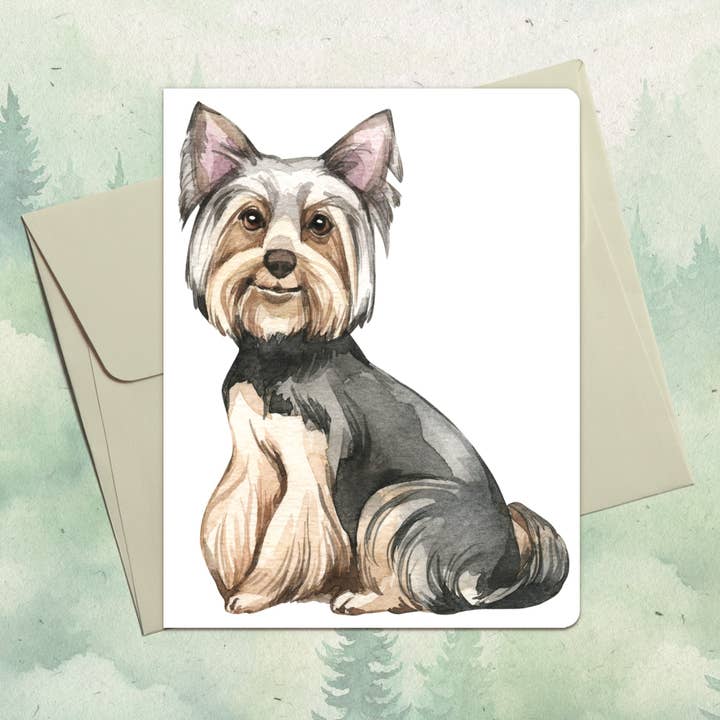 Håndlavet yorkshire terrier hunde-gavekort for engroshandel hos Soul Familiar