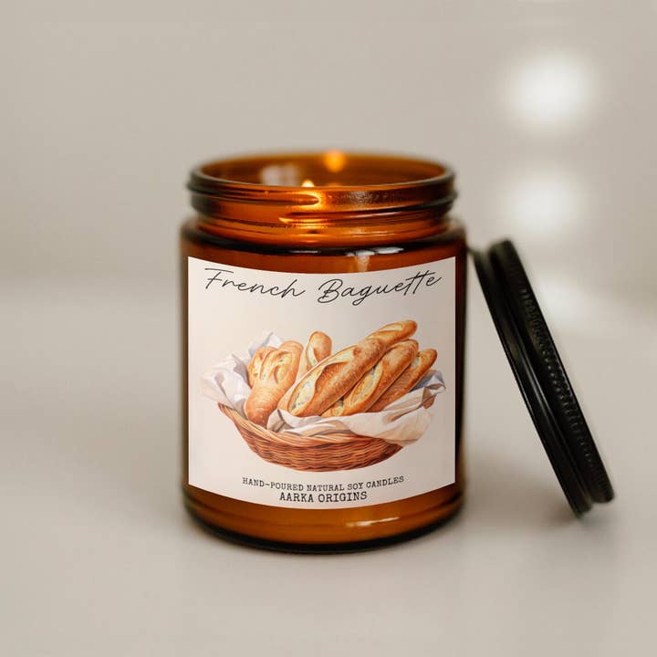 AARKA ORIGINS - Wholesale Jar/filled candle - French Baguette Soy Candle – Baked Bread + Melted Butter + Yeast1