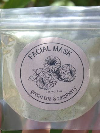 Masque facial au thé vert et à la framboise pour la vente par EarthLinks