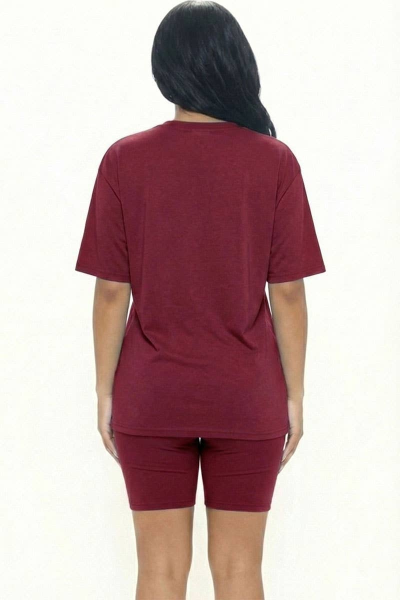 CAPELLA APPAREL - Wholesale Activewear Set - Women's - Loose Fit Top & Bike Shorts Set10