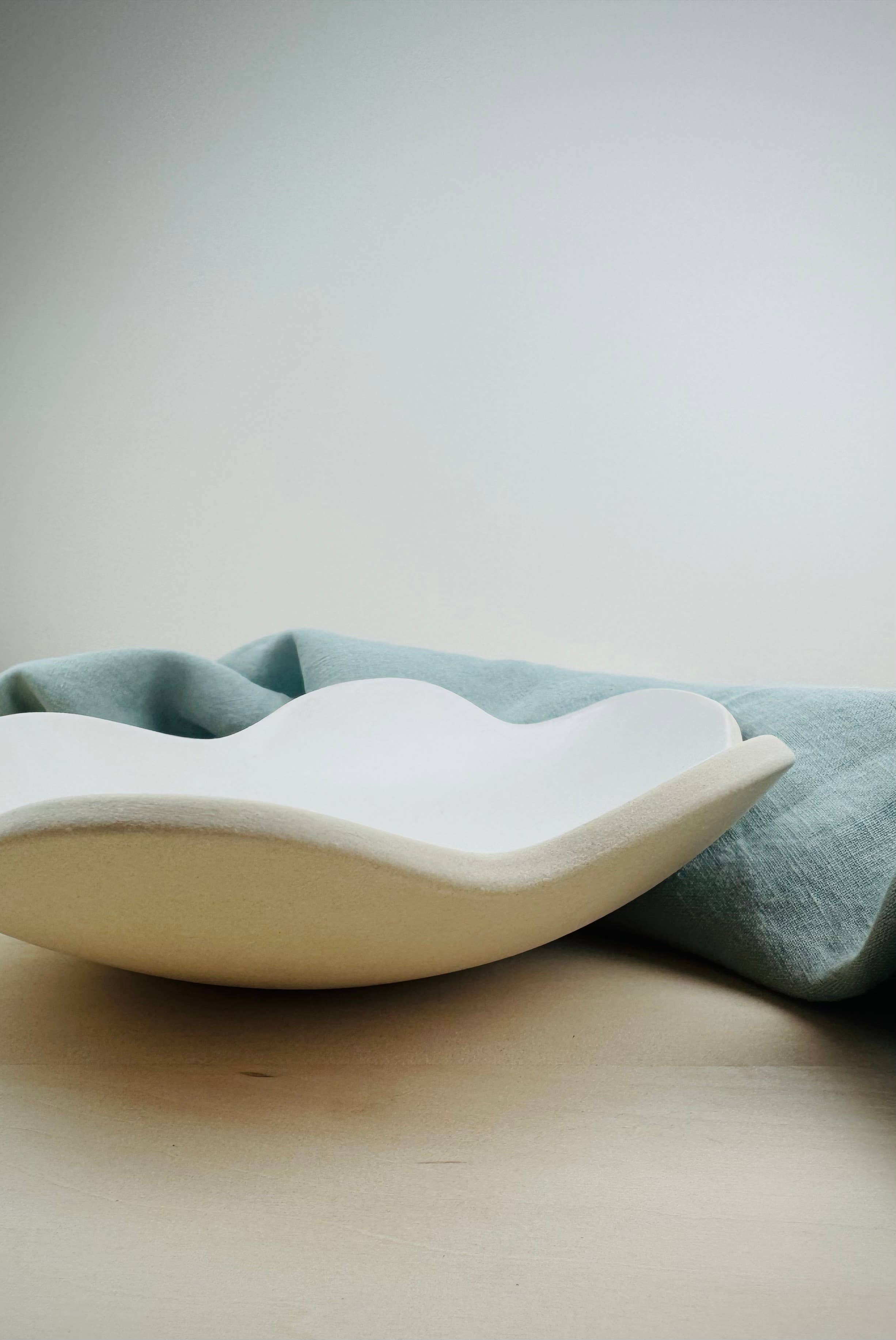 Wishbone Pottery - Wholesale Bowl - Lulu Petal Bowl | Stoneware | Raw Exterior + Glaze Interior 4