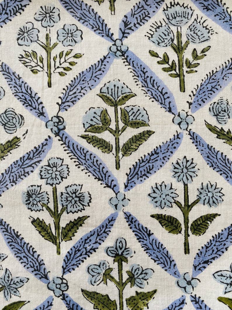 Fabricrush - Wholesale Dinner & Cloth Napkin - Light Steel Blue Printed Cotton Bordered Napkin Home Party4