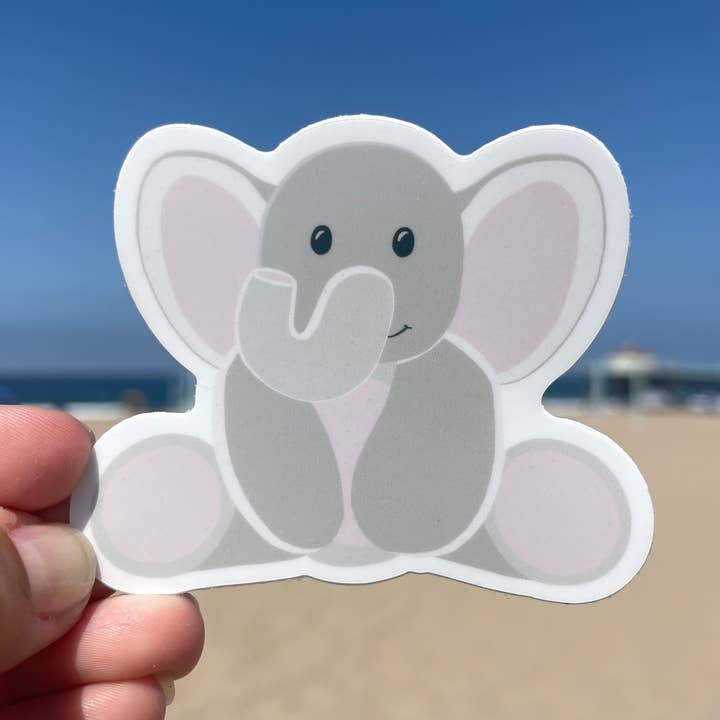 Wasserdichter Elefanten-Stofftier-Aufkleber für den Großhandel von Art By Kimba