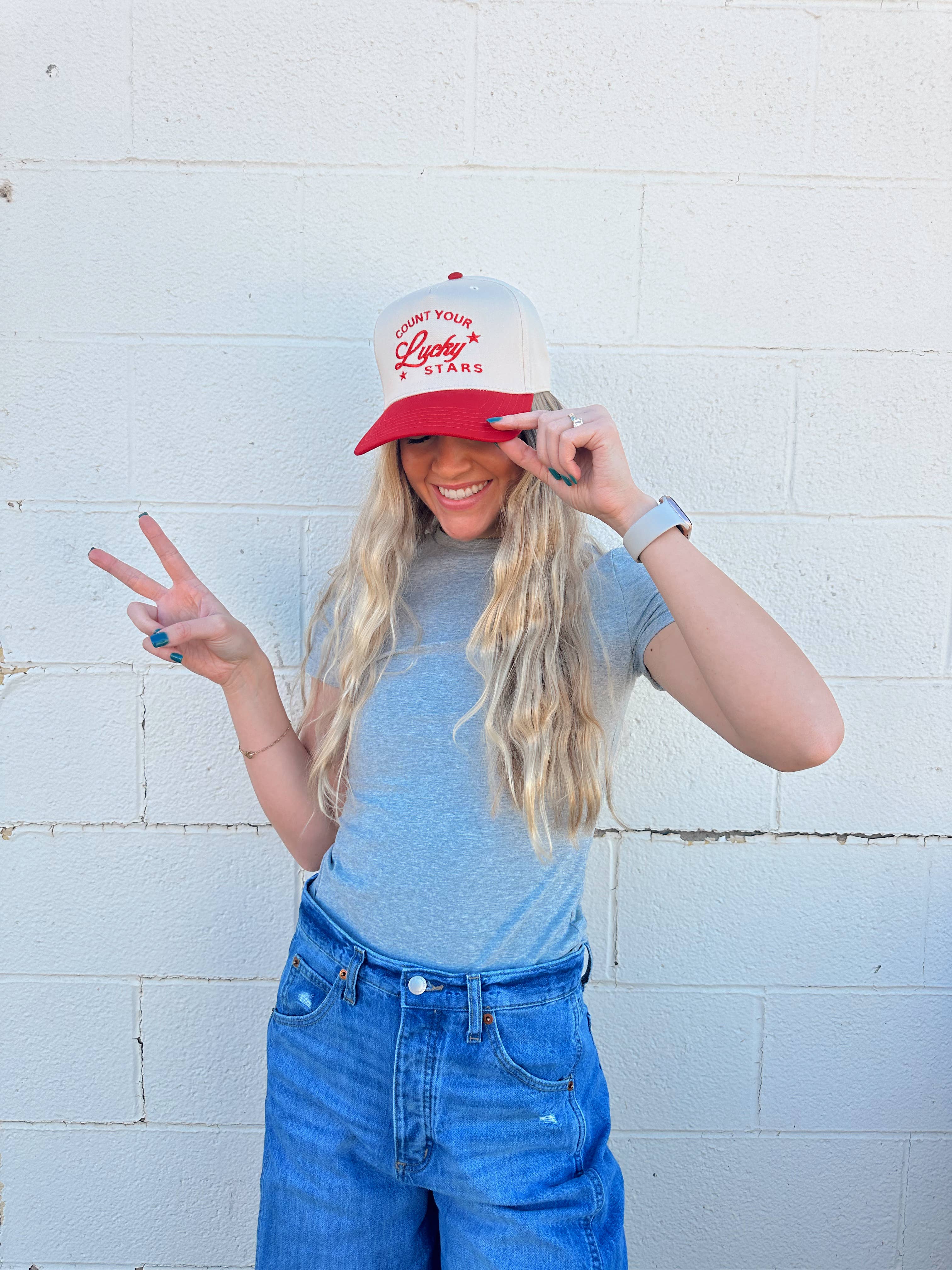 Worthy Hat Co. – wholesale Trucker hat – Women’s – count your lucky stars2