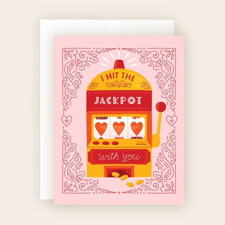 Jackpot Love Card – Valentine or Anniversary for wholesale by Molly Marie Pea
